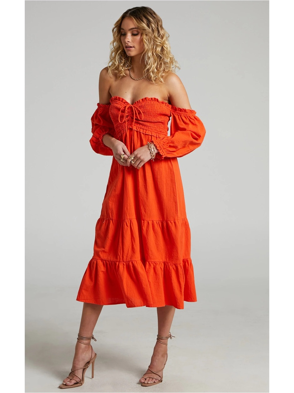 NWT Showpo Nikka Off Shoulder Midi Dress